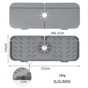 Fábrica al por mayor 3 colores personalizado cocina grifo absorbente estera fregadero protector contra salpicaduras grifo de silicona estera de secado - Product Image 6