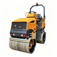 Compacteur vibrant à double tambour 330 kg, rouleau compresseur manuel pour le remblaiement des fossés