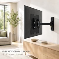 Support mural pour téléviseur DMP LCD2701 à mouvement complet, support pour moniteur 13-37 pouces, acier, VESA 200x200, pivotant, inclinable, extensible