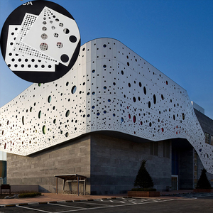 Feuille d'aluminium perforée <span class=keywords><strong>sur</strong></span> <span class=keywords><strong>mesure</strong></span> OEM de 1,5 mm pour mur-rideau extérieur d'école, décorative - Product Image 2