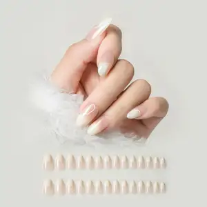 Produttore ABS private label nails full cover acrilico unghie finte artificiali per unghie da donna simili al salone