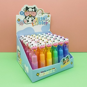 MingXiang - Marcadores Creativos Escolares para Niños, Diseño <span class=keywords><strong>de</strong></span> Dibujos Animados, Conejo/Panda/<span class=keywords><strong>Unicornio</strong></span>/Fútbol/Dinosaurio, 6 Colores, Borrables - Product Image 3