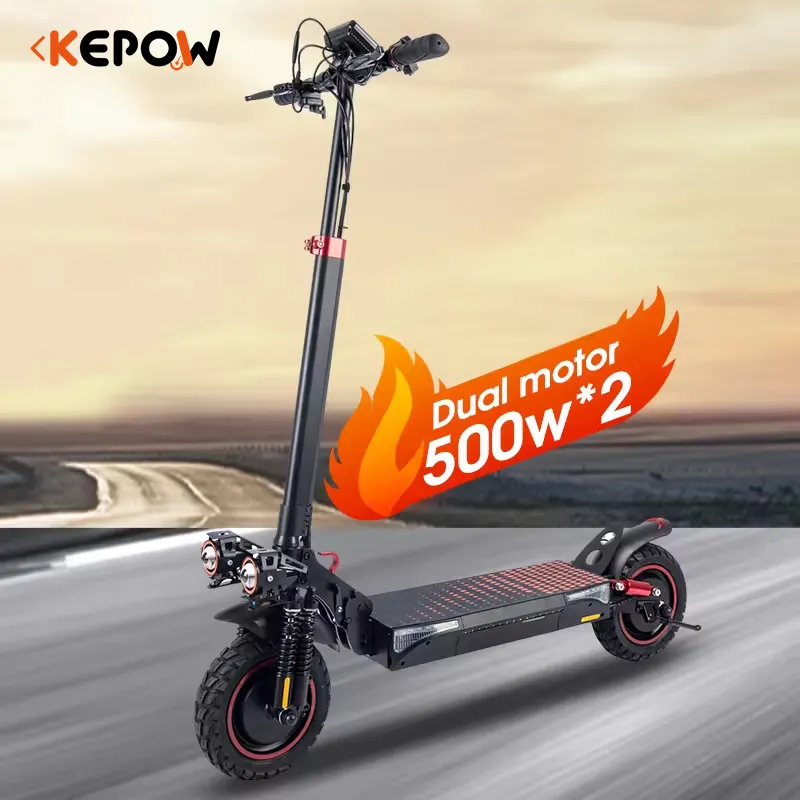 Mode Design Drop Shipping 10 Inch Citycoco 2-wiel Elektrische Scooter 500-2000W 48V Opvouwbare Elektrische Motorfietsen