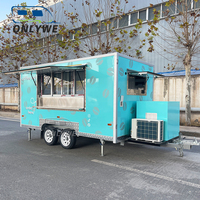 Onlywe Camion de pizza mobile, Remorque alimentaire, Camionnette à café, Chariot à hot-dogs, Camion de restauration BBQ, Remorque à pizza, Camion de crème glacée