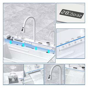 Modern minimalist offline deepened square large groove nano surface <b>scratch</b> resistant kitchen sink - Product Image 6