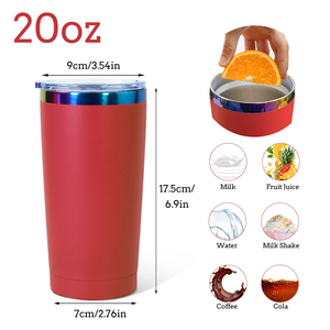 Tazza Termica da Auto in Acciaio Inox 304 a Doppia Parete, 20oz, con Incisione Laser e Placcatura Arcobaleno, per Viaggi e Caffè all'Aperto, con Coperchio - Product Image 4