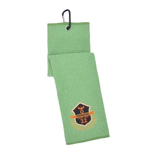 Huiyi fornitore professionale di asciugamani da golf waffle in microfibra di alta qualità nuovo design microfibra waffle asciugamano da golf personalizzato