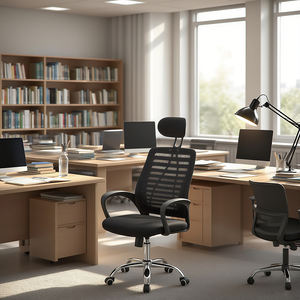 Fábrica al por mayor cómodo hogar fuerte negro reposabrazos elevación rotativa ergonómica silla de oficina <span class=keywords><strong>La</strong></span> Silla De Oficina - Product Image 1