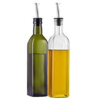 Bouteille en verre vide en gros avec bec verseur pour huile d'olive, vinaigre et sauce soja