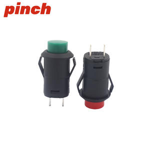 Interrupteur à bouton-poussoir 12 mm, non verrouillable, à réinitialisation automatique, verrouillable, à tête ronde, en plastique, pour contrôle industriel - Product Image 4