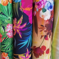Tissu imprimé 100% polyester, matériel en crêpe