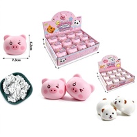 Jouet anti-stress mignon en forme de cochon, au toucher croquant, en forme de beurre et cacahuète, compressible et moelleux
