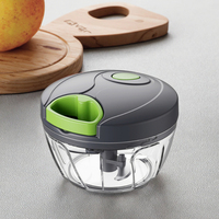 Mini hachoir à légumes et à viande en plastique écologique portable pour piment et ail outil manuel rapide et facile