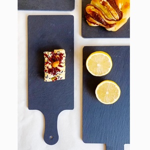 Usine En Gros Noir Rectangulaire Ardoise Plaques Poignées Durable Non-Toxique Écologique Contemporain Deli Fournitures Viande Fromage - Product Image 5