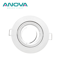 Cadre de downlight LED blanc réglable IP20 GU10, module MR16, boîtier de spot, construction en aluminium moulé sous pression, installation facile