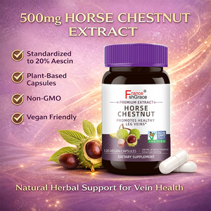 Extrait de marron d'Inde Shecome de qualité supérieure, capsules de 500 mg pour adultes, favorise la santé des veines des jambes, meilleures capsules de marron d'Inde - Product Image 4