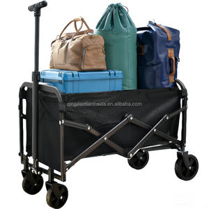 Chariot de plage pliable, chariot utilitaire de camping, chariot de jardin en métal, chariot à main portable, chariot pliable d'extérieur - Product Image 3