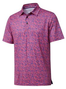 เสื้อกอล์ฟผู้ชายแบบแห้งเร็ว พิมพ์ลายโลโก้ตามสั่ง ผ้าถักทั้งตัว 80% โพลีเอสเตอร์ 20% สแปนเด็กซ์ คุณภาพสูง - Product Image 5