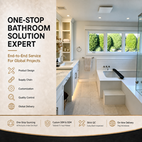Solution Complète pour Projets d'Ingénierie Sanitaire : Ensemble de Salle de Bain Moderne et Luxueux avec Toilettes Intelligentes, Baignoire Autoportante et Miroir LED avec Meuble Sous-Miroir