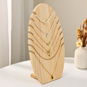 Solid Wood Jewelry Rack Necklace Bracelet <b>Display</b> <b>Stand</b> Multi Layer Storage Organizer For Home Use - Product Image 2