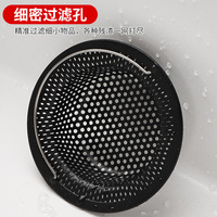 Crépine d'évier de cuisine en acier inoxydable noir Jin Yunjia avec poignée, diamètre 11,4 cm/4,5 pouces, origine Chaozhou, 5 Yuan, certifiée
