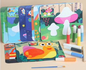 Pizarra de <span class=keywords><strong>Dibujo</strong></span> Multifuncional de Madera para Niños, con Arena de Colores, para Niños y Niñas de 4 a 6 Años, Juguete Educativo - Product Image 2