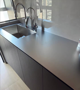 Gabinetes de Cocina de Lujo Personalizados con Isla, Fabricante de Diseños Modernos, Diseñador Chino, Color Negro - Product Image 5