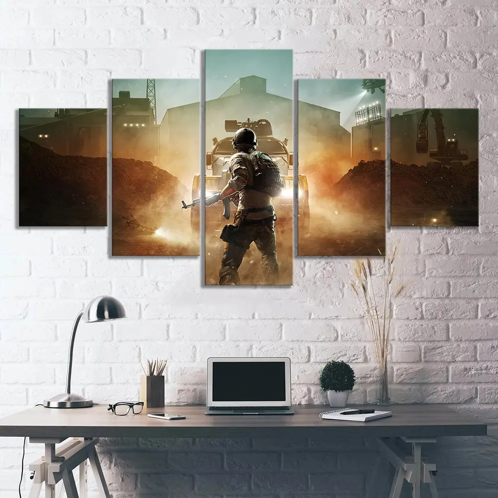 HD 비디오 게임 총 포스터 pubg 휴대 벽화 캔버스 그림 홈 장식 거실 벽 장식 장식 포스터