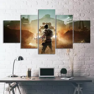 HDビデオゲームガンポスターpubgモバイル壁画品質キャンバス絵画家の装飾リビングルーム壁の装飾車のポスター