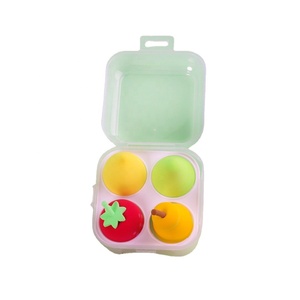 Juego de esponja de maquillaje de frutas personalizado, de etiqueta privada, con fresas, Peach, <span class=keywords><strong>pera</strong></span>, limón, aguacate, maquillaje, huevo, esponja - Product Image 4