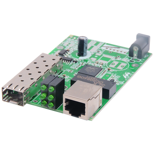 Convertidor de Medios de Fibra Óptica 10/100/1000M de Venta Caliente de Fábrica, Placa PCBA, Convertidor RJ45 A/B, Convertidor de Medios Ópticos Monomodo - Product Image 1