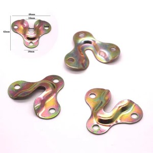 Three Hole Metal Slip <b>Hook</b> 48x42mm For Picture Frame Hanging Accessory Colored Arc Shape - Product Image 1