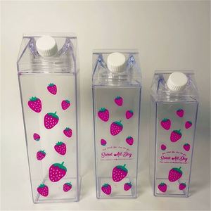 Customizable 500Ml <b>BPA</b> <b>Free</b> Juice Portable Square Plastic Clear Milk Carton <b>Water</b> <b>Bottles</b> - Product Image 6