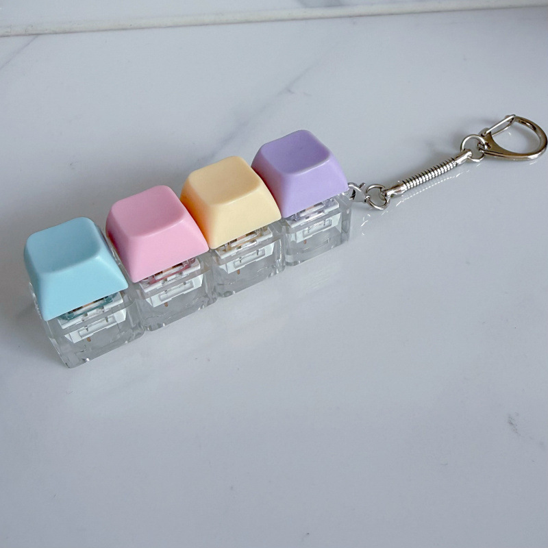 Four key-purple yellow pink blue