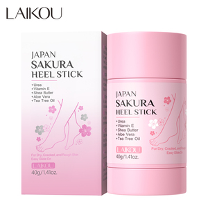 LAIKOU JAPON <span class=keywords><strong>SAKURA</strong></span> Vente en Gros Crème Anti-Crevasses Talons Très Secs 40g, Bâtonnet Hydratant Intense pour Soin des Pieds Rugueux - Product Image 1