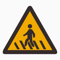 Panneau de signalisation routière réfléchissant à haute visibilité en aluminium, motif triangulaire jaune et noir, imprimé UV, taille personnalisable