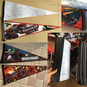 تعزيز منخفض موك فريق العرض المباشر راية الرياضة مخصص كامل اللون الطباعة شعر راية Flsg راية - Product Image 4