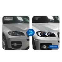 Pour BMW X6 E71 08-13 Phare LED à double lentille de projecteur LED Angel Eyes Pièces automobiles