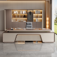 Bureau de direction en forme de L en MDF moderne, durable et écologique, chaise de bureau et table, bureaux de direction pour cadres