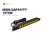 PDU de type USA, durable pour une utilisation à long terme, unité de distribution d'alimentation, système de refroidissement pour armoire réseau et rack de serveur