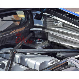 Audi R8 R8 için kuru karbon Fiber yedek motor Bay su depo kapağı - Product Image 5