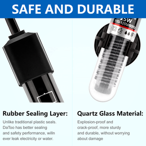 FREESEA 25W riscaldatore sommergibile per acquari temperatura preimpostata 1-5 galloni d'acqua dolce/acqua salata acquario di piccole dimensioni libero - Product Image 5