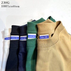 เสื้อยืดโอเวอร์ไซส์ผู้ชาย ผ้าคอตตอน 100% หนัก 230 กรัม ทรงใหญ่ คอโอ แขนสั้น สีพื้น สไตล์สตรีทแวร์ - Product Image 2