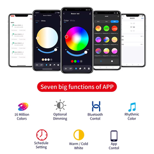 Ampoules LED RVB à connexion directe WiFi Downlight encastré intelligent de 6 pouces fonctionne avec Alexa et <span class=keywords><strong>Google</strong></span> Assistant - Product Image 6