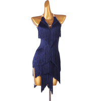 Robe de concours de danse latine professionnelle Orange gland robe de danse latine robe de pratique Samba Cowboy robe de danse