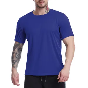 Kaus olahraga pria kustom kosong bercetak 3d warna menyerap keringat cepat kering kaos olahraga gym untuk pria olahraga grafis