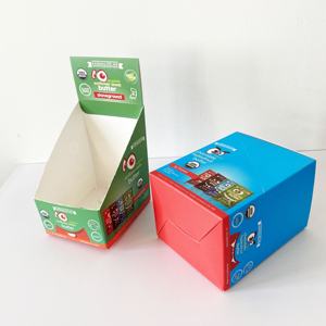 Custom Retail Cardboard Counter Top Corrugated Carton Pop Up Display Shelf Ready Shipper Paper Packaging Box