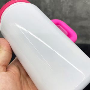 Vaso de Acero Inoxidable Blanco de 16 Onzas con Asa, Envolturas UV DTF para Vinilo - Product Image 2