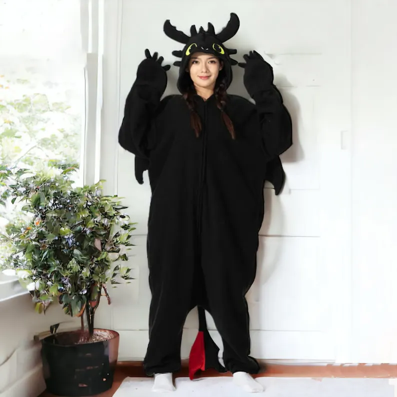 Onesie ชุดนอนลายมังกรการ์ตูน