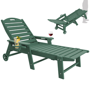 Migliori Nuovi Prodotti: Lettini Prendisole in HDPE, <span class=keywords><strong>Design</strong></span> Moderno, Comodi Chaise Longue da Esterno con Materiali di Alta Qualità - Product Image 4